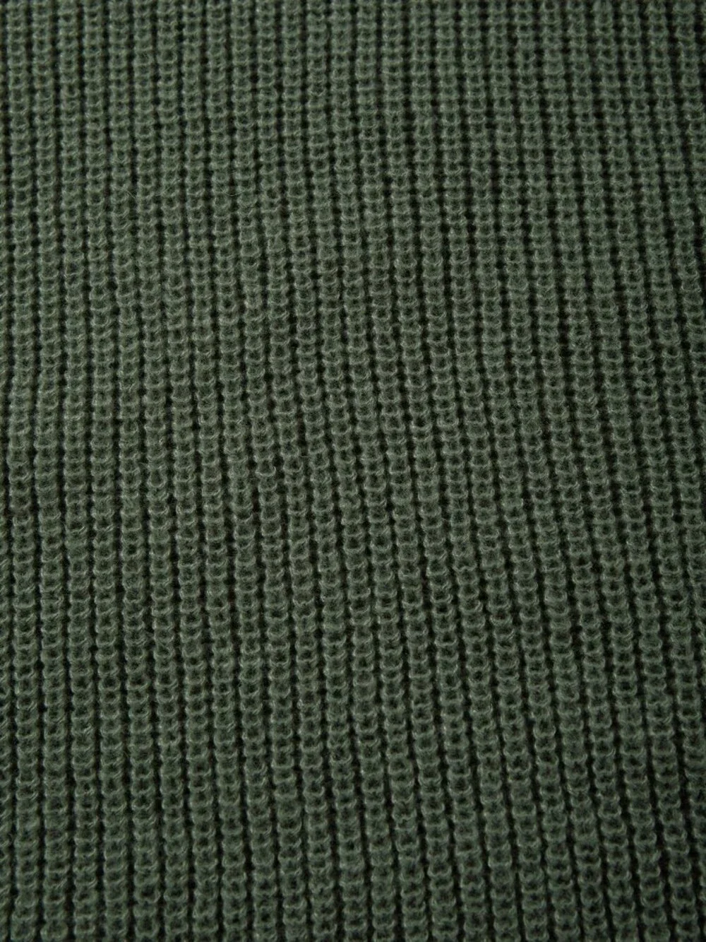 Olive Green Casual Men's Loose Fit Round Neck Long Sleeve Pullover Sweater
